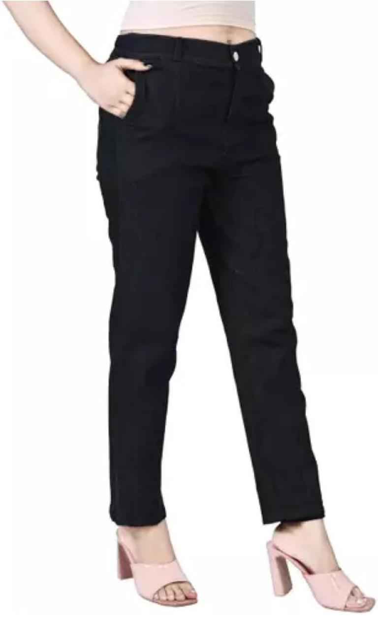 Women's Solid Relaxed Fit Regular Length Trouser