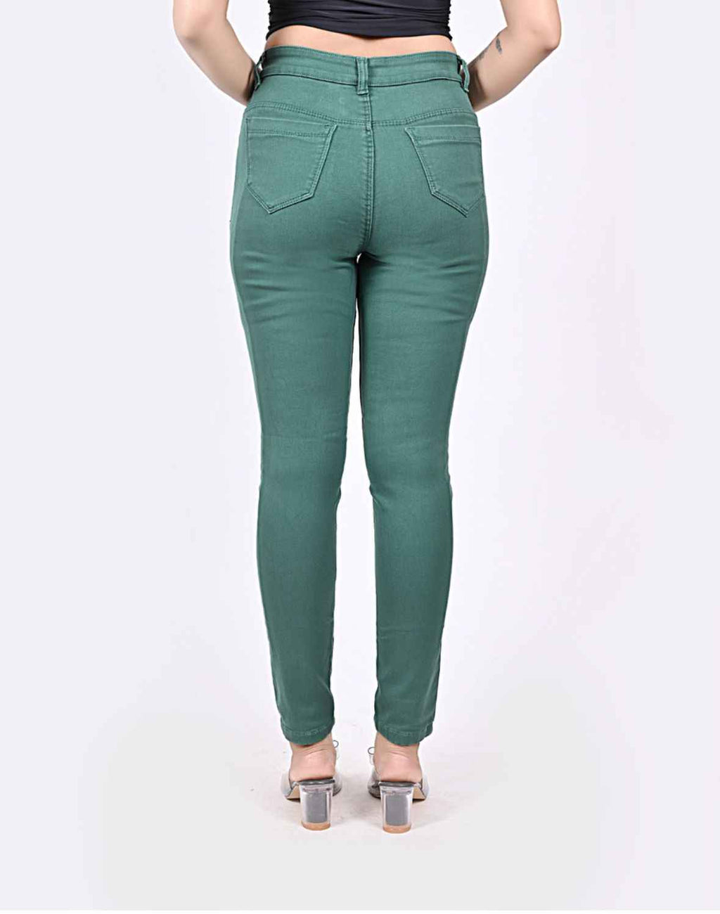 Women Regular Mid Rise Green Jeans