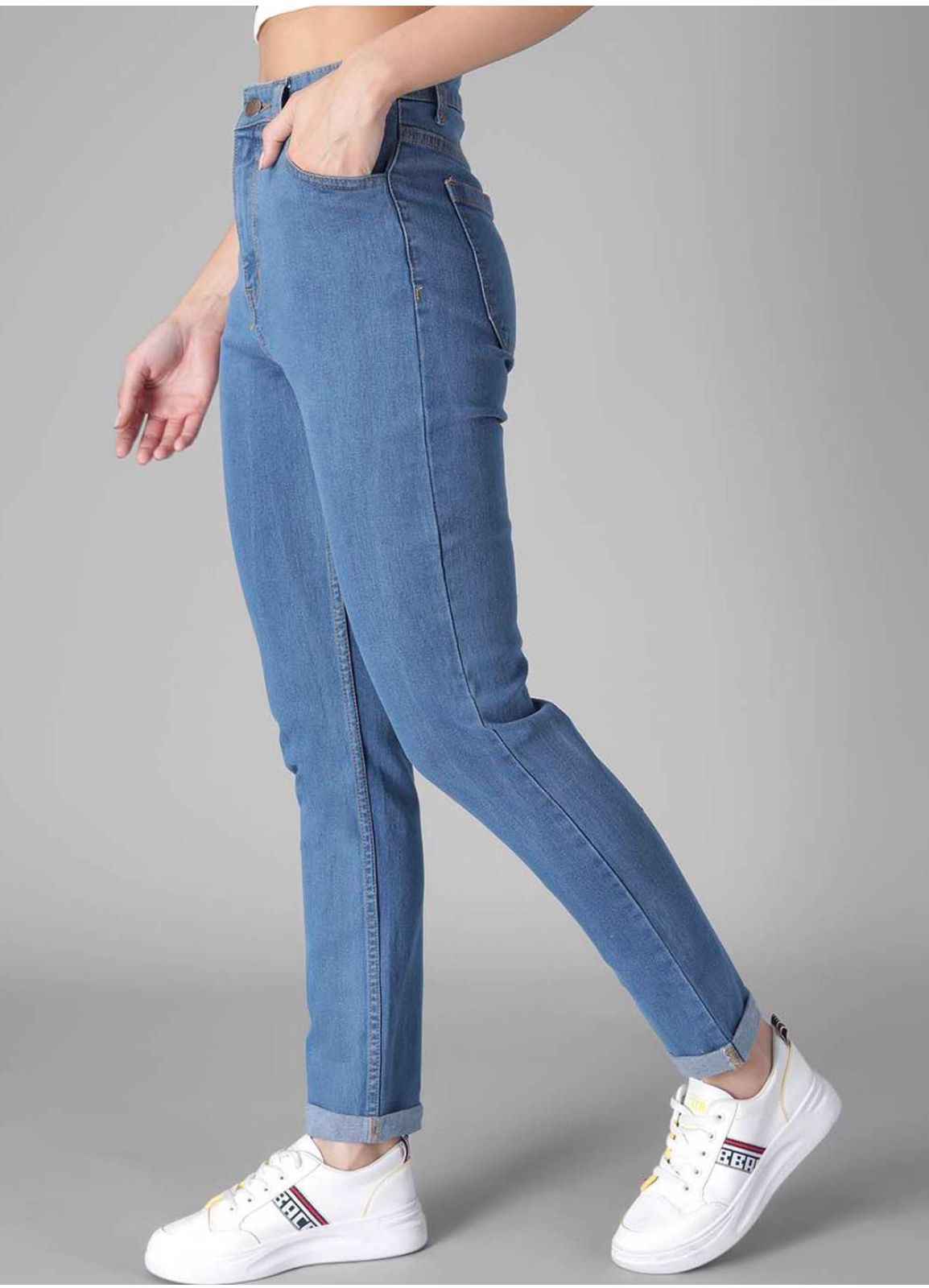 Women Regular Fit High-Rise Clean Look Non Stretchable Jeans
