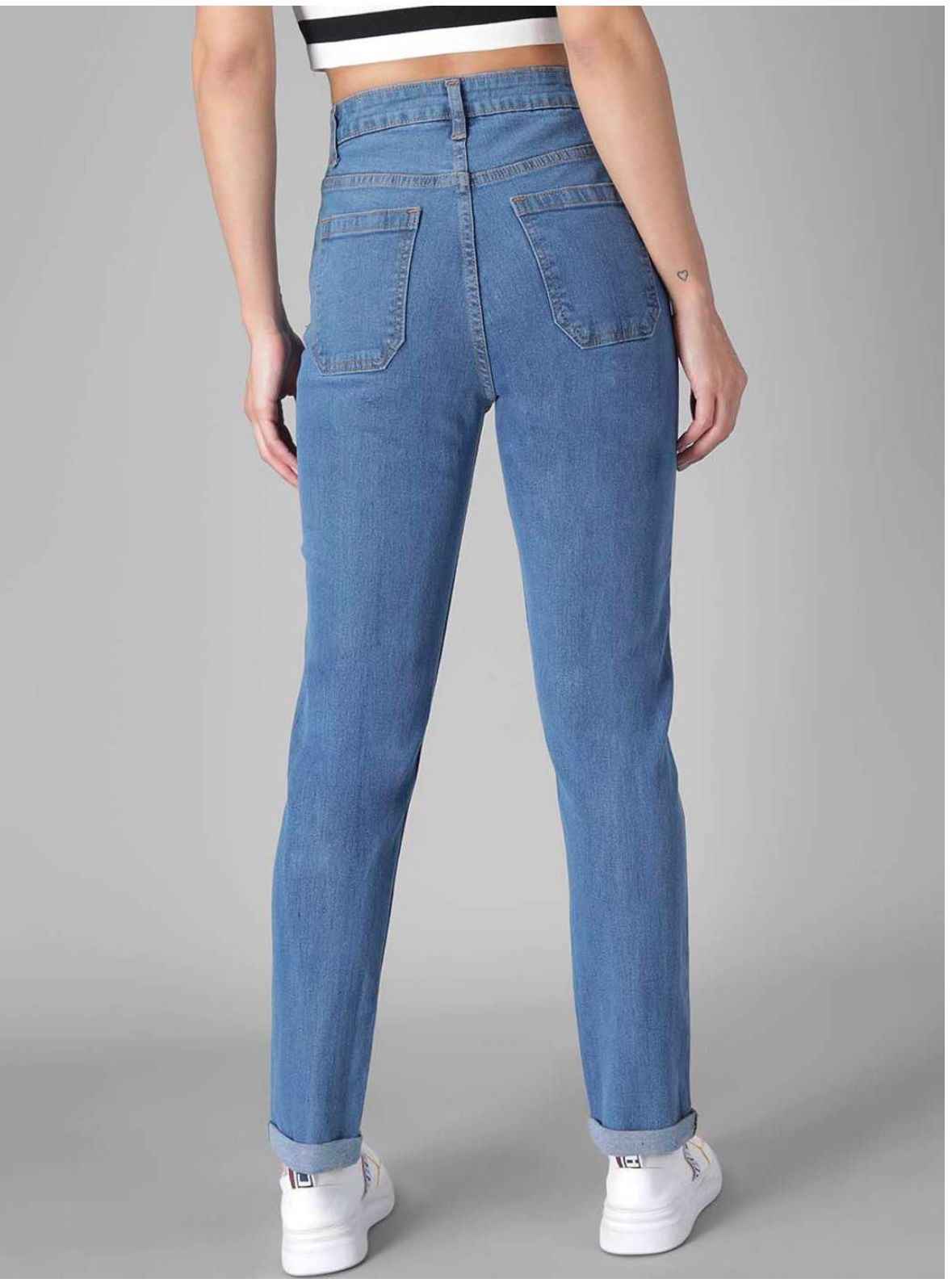 Women Regular Fit High-Rise Clean Look Non Stretchable Jeans