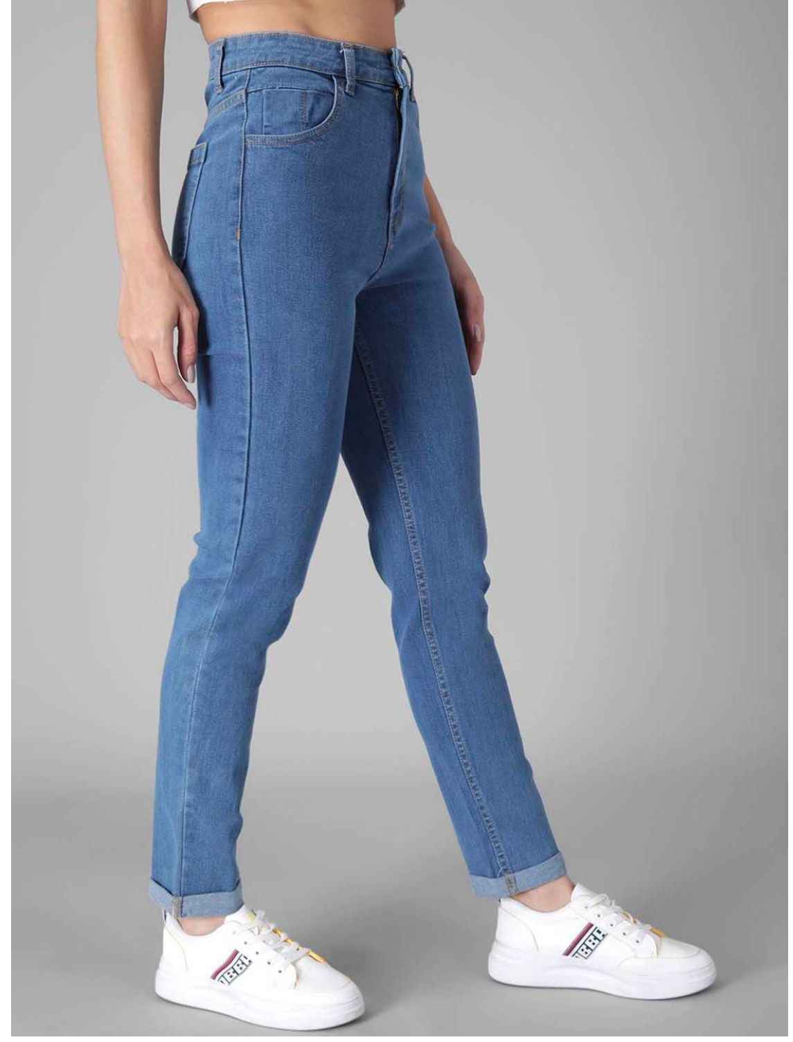 Women Regular Fit High-Rise Clean Look Non Stretchable Jeans