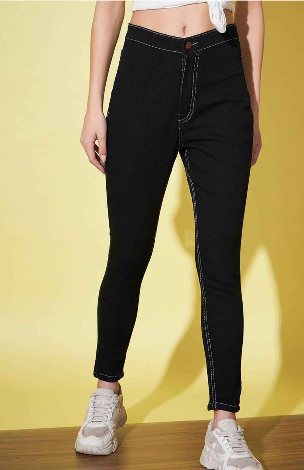 Women Skinny Fit High-Rise Clean Look Stretchable Jeans
