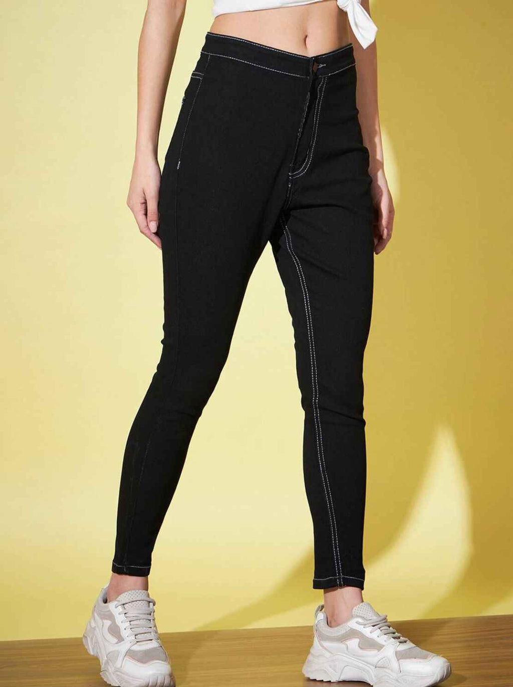 Women Skinny Fit High-Rise Clean Look Stretchable Jeans