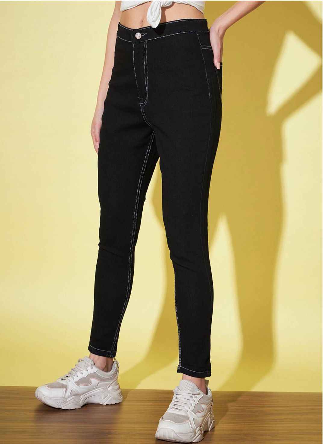 Women Skinny Fit High-Rise Clean Look Stretchable Jeans