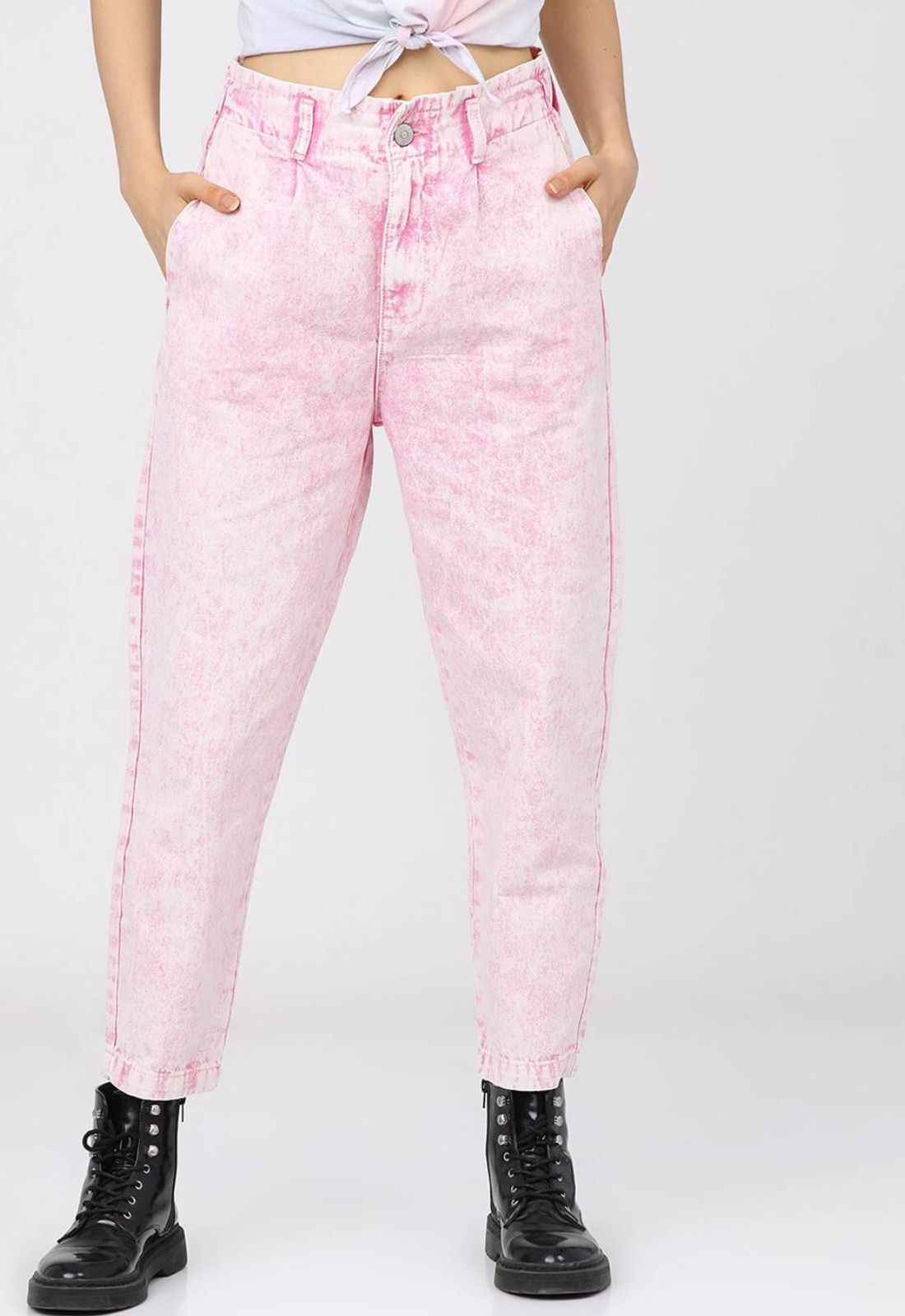 Women Pink High-Rise Stretchable Jeans