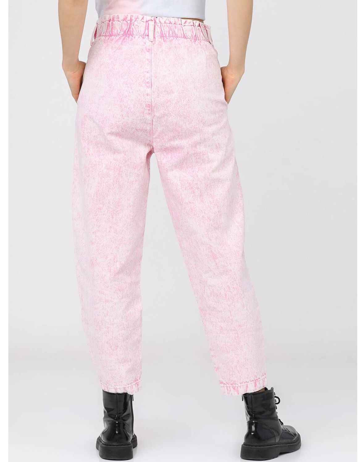 Women Pink High-Rise Stretchable Jeans
