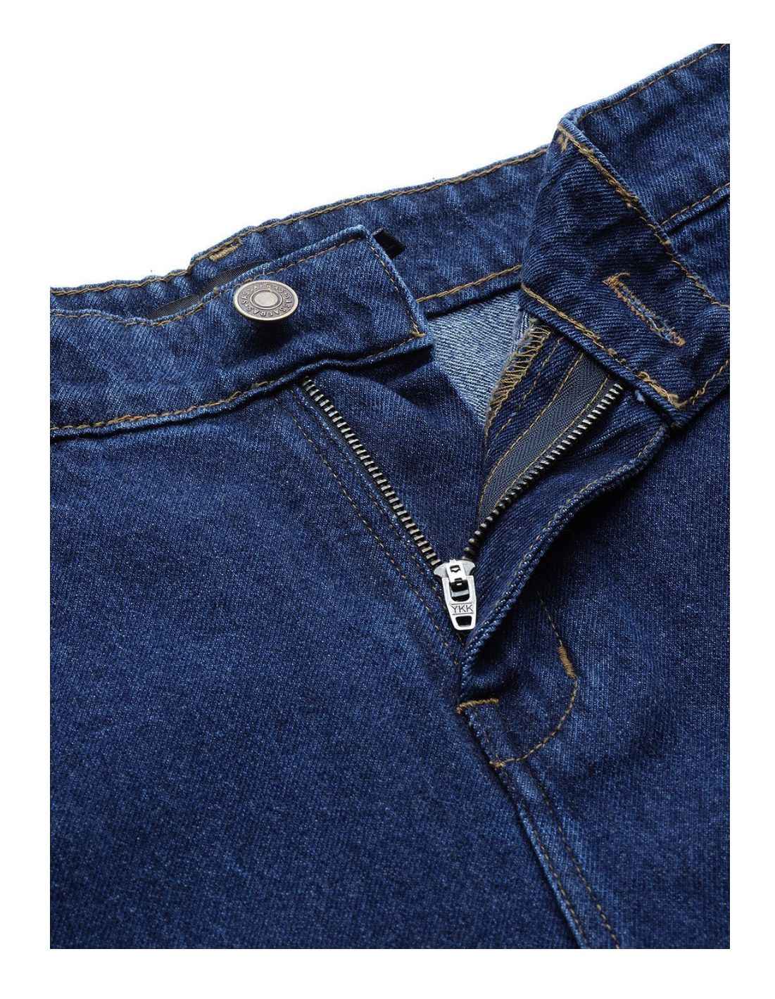 Women Navy Blue Pure Cotton Side Jeans