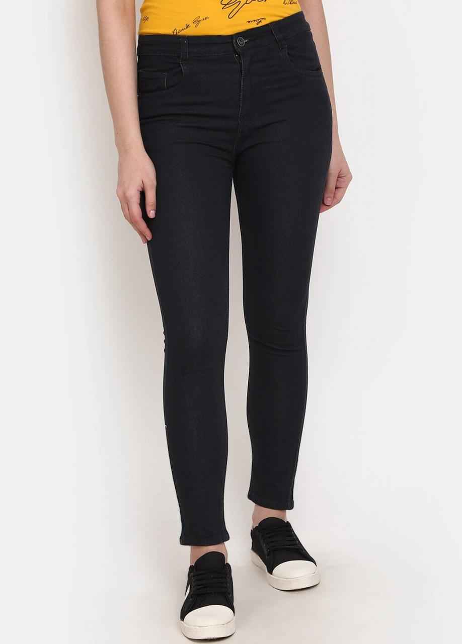 Women Classic Clean Look High Waist Cotton Jeans