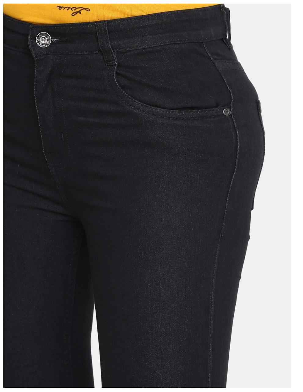 Women Classic Clean Look High Waist Cotton Jeans
