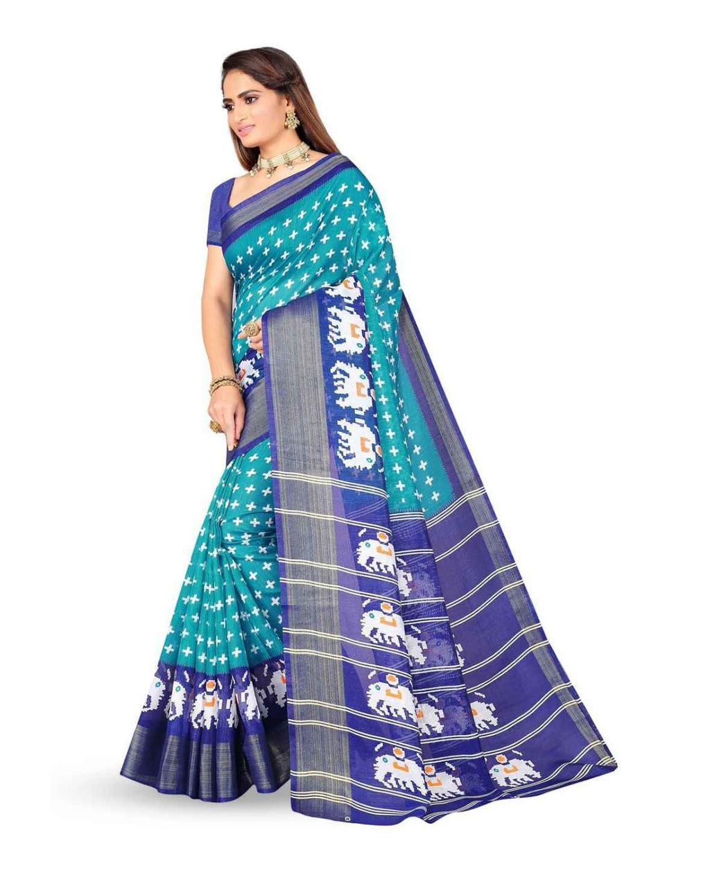 Ethnic Motifs Printed Saree
