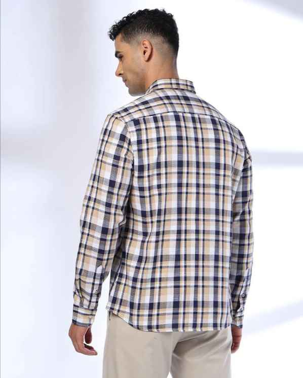 Men Checked Slim Fit Shirt