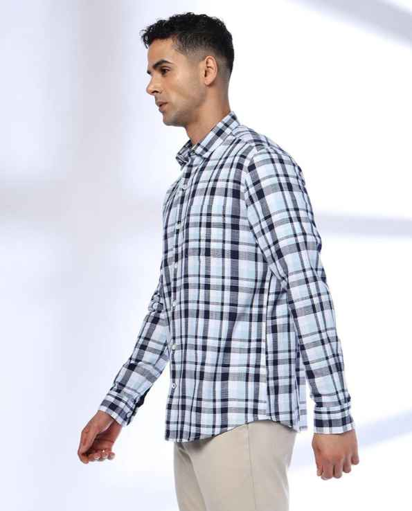 Netplay Men Checked Slim Fit Shirt