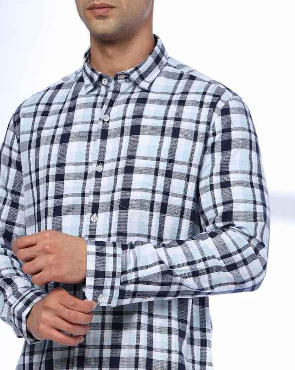 Netplay Men Checked Slim Fit Shirt