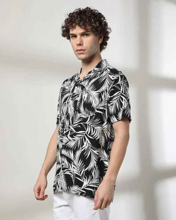Netplay Men Tropical Print Regular Fit Resort Shirt
