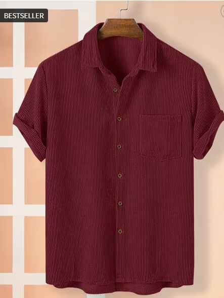 EYEBOGLER Men Shirt with Spread Collar