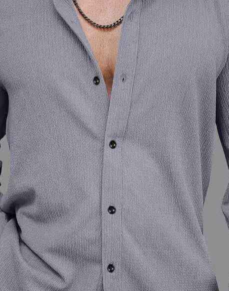 VORTEX Men Regular Fit Shirt with Curved Hem