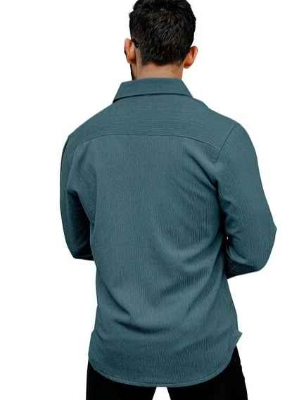 VORTEX Men Regular Fit Shirt with Curved Hem