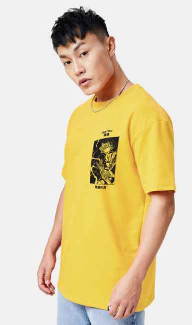 Crazymonk Unisex Zenistu Demon Slayer Anime Printed Cotton Oversized T-shirt