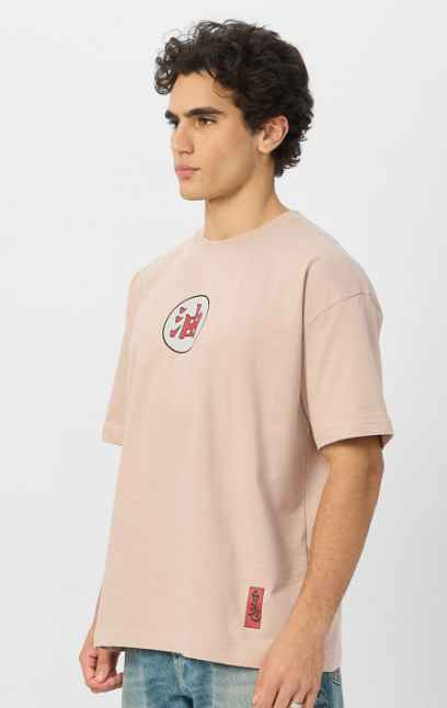 The Souled Store Men Typography Printed Round Neck Cotton Oversized Naruto T-shirt