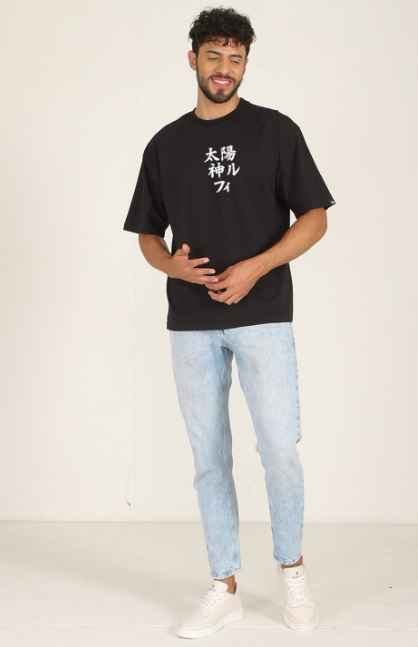 PRONK Luffy Gear 5 Printed Pure Cotton Oversized T-Shirt
