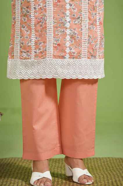 Sangria Floral Printed Pure Cotton Straight Kurta & Trousers With Dupatta