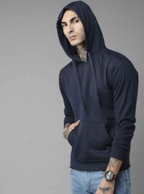 Roadster The Lifestyle Co. Men Solid Hooded Sweatshirt