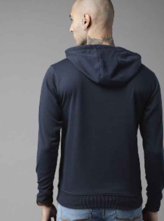 Roadster The Lifestyle Co. Men Solid Hooded Sweatshirt