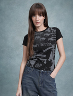 Women Printed Slim Fit T-shirt