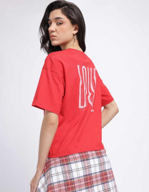 Printed Drop-Shoulder T-shirt