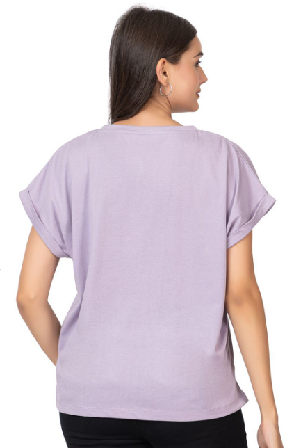 Women Abstract Printed Extended Sleeves T-shirt