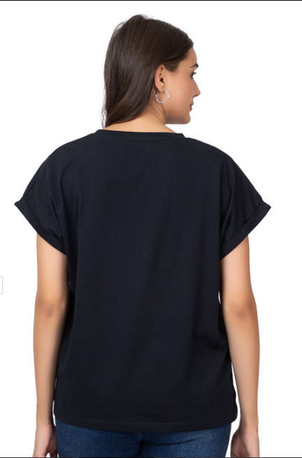 Women Typography Printed Extended Sleeves T-shirt