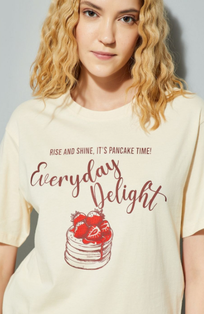 max Women Graphic Printed Round Neck Cotton T-shirt