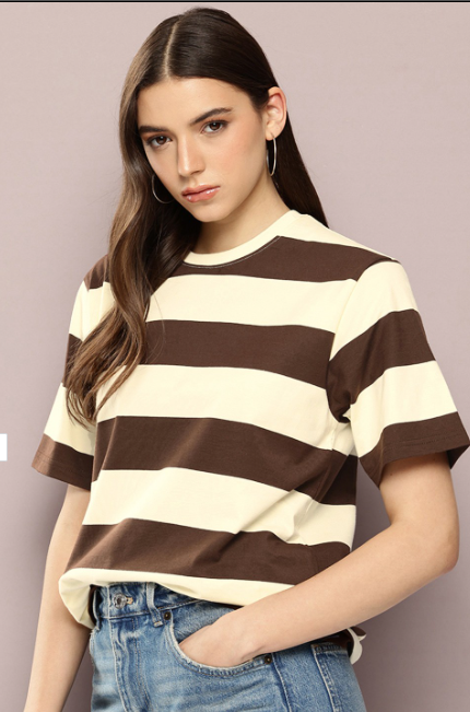 DILLINGER Dillinger Womens Short Sleeve Oversized Yarn Dyed Tshirt