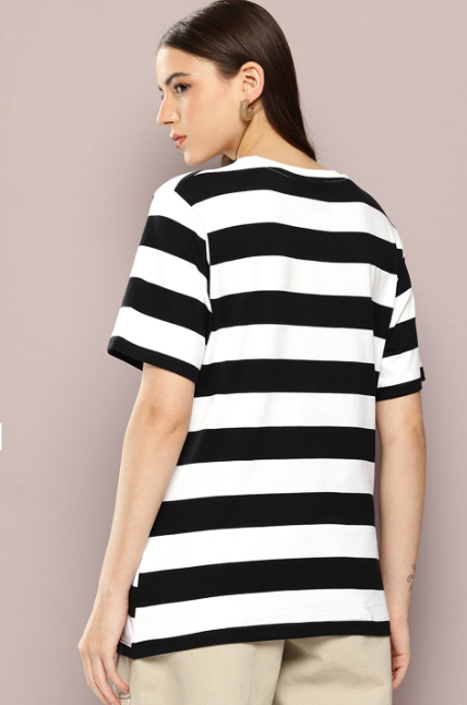 Womens Oversized Yarn Dyed Tshirt