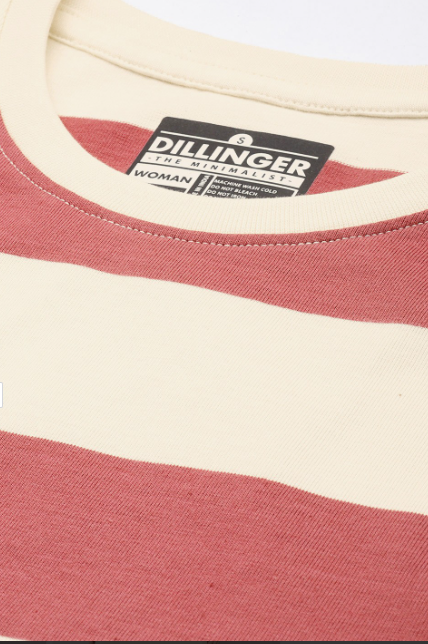 DILLINGER Dillinger Womens Short Sleeve Oversized Yarn Dyed Tshirt