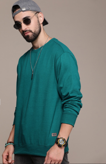 Roadster Men Solid Sweatshirt
