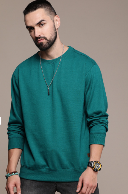 Roadster Men Solid Sweatshirt