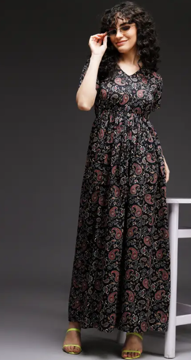 Women Maxi Multicolor Full Length Dress