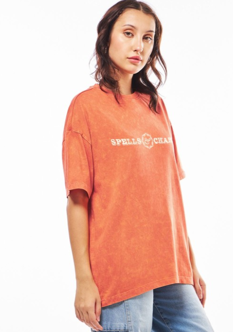 Women Graphic Printed Round Neck Cotton Oversized T-shirt