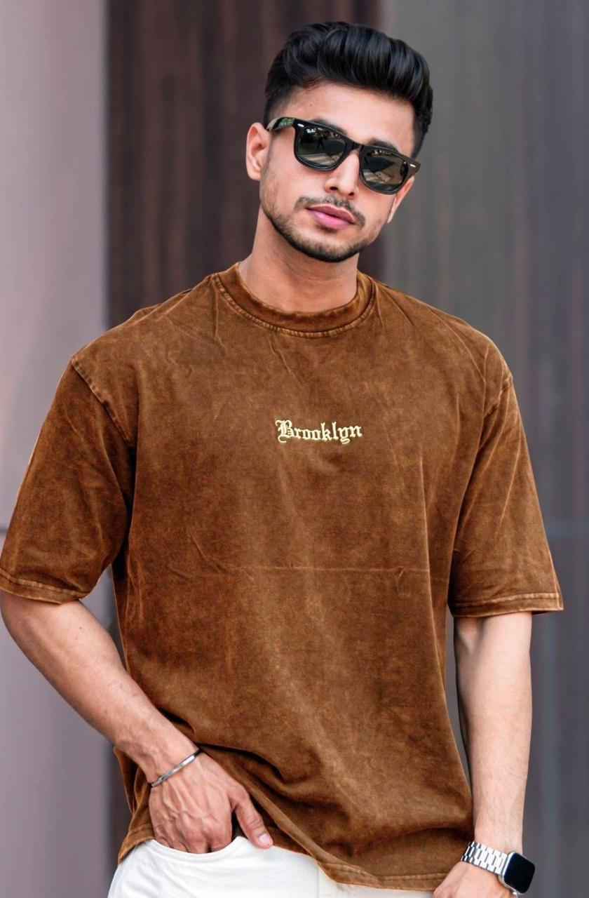 Printed Round Neck Cotton Oversized T-shirt