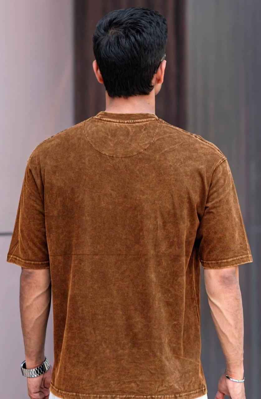 Printed Round Neck Cotton Oversized T-shirt