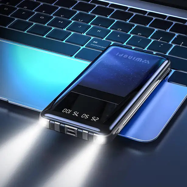 wingfi 10000 mAh Power Bank (18 W) (Black, Lithium Polymer)