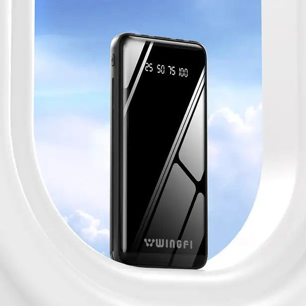 wingfi 10000 mAh Power Bank (18 W) (Black, Lithium Polymer)