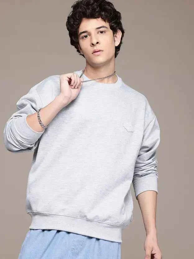 Men Full Sleeve Solid Sweatshirt