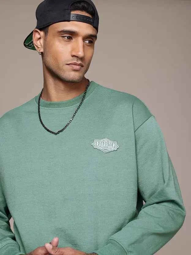 Men Full Sleeve Solid Sweatshirt