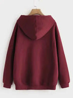 Men Full Sleeve Solid Hooded Sweatshirt