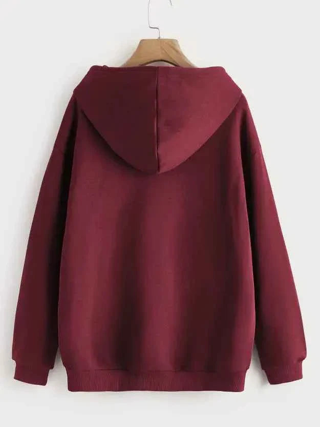 Men Full Sleeve Solid Hooded Sweatshirt