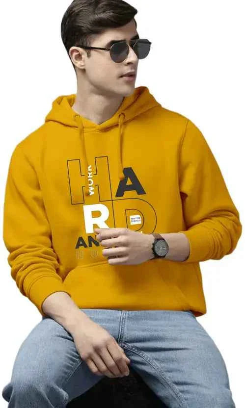 Men Full Sleeve Graphic Print Hooded Sweatshirt