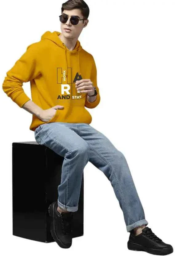 Men Full Sleeve Graphic Print Hooded Sweatshirt