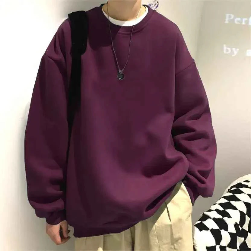 Men Full Sleeve Solid Sweatshirt